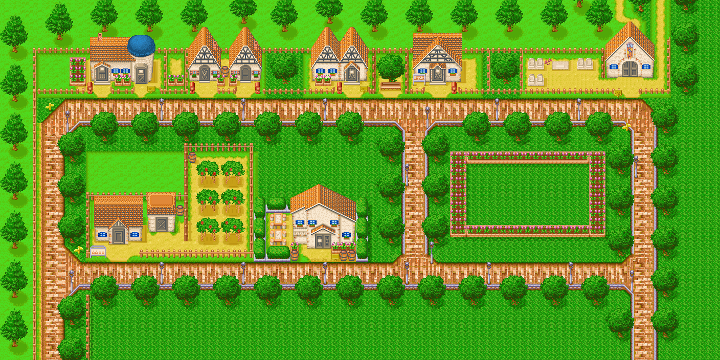 Harvest Moon: More Friends of Mineral Town - North Side of Mineral Town (Summer)