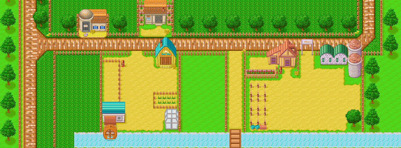 Harvest Moon: More Friends of Mineral Town - South Side of Mineral Town (Summer)