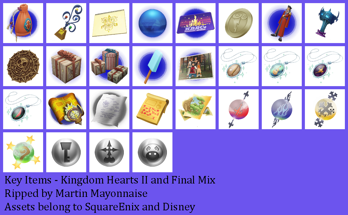 Kingdom Hearts 2 - Key Items