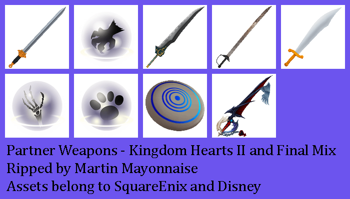 Kingdom Hearts 2 - Partner Weapons