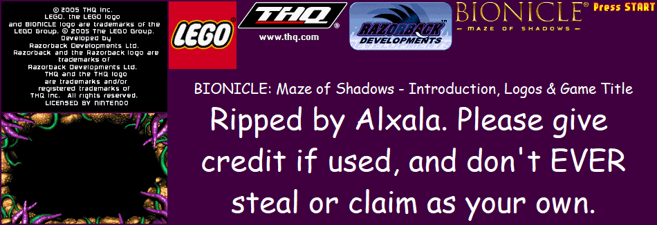 BIONICLE: Maze of Shadows - Introduction, Logos & Game Title