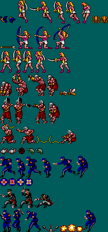 Danan: The Jungle Fighter - Enemies