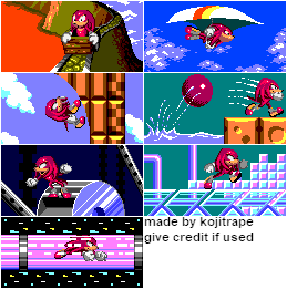 Level Icons (Sonic 2 8-Bit, Knuckles Variant)