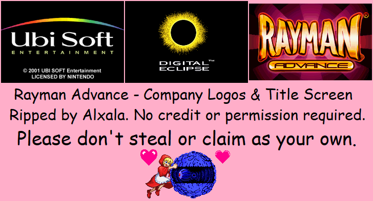 Rayman Advance - Company Logos & Title Screen