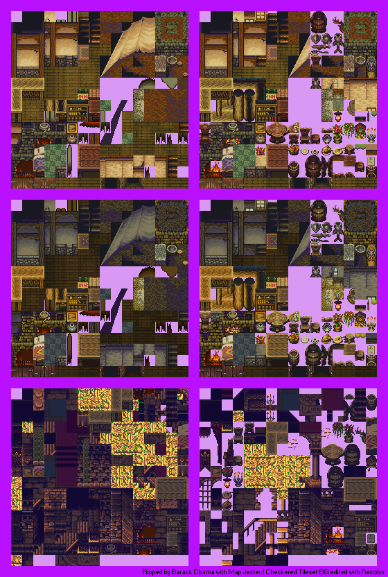 City, Village & Castle Town (Interior) Tilesets