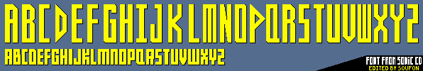 Sonic CD Title Card Font (Extended)