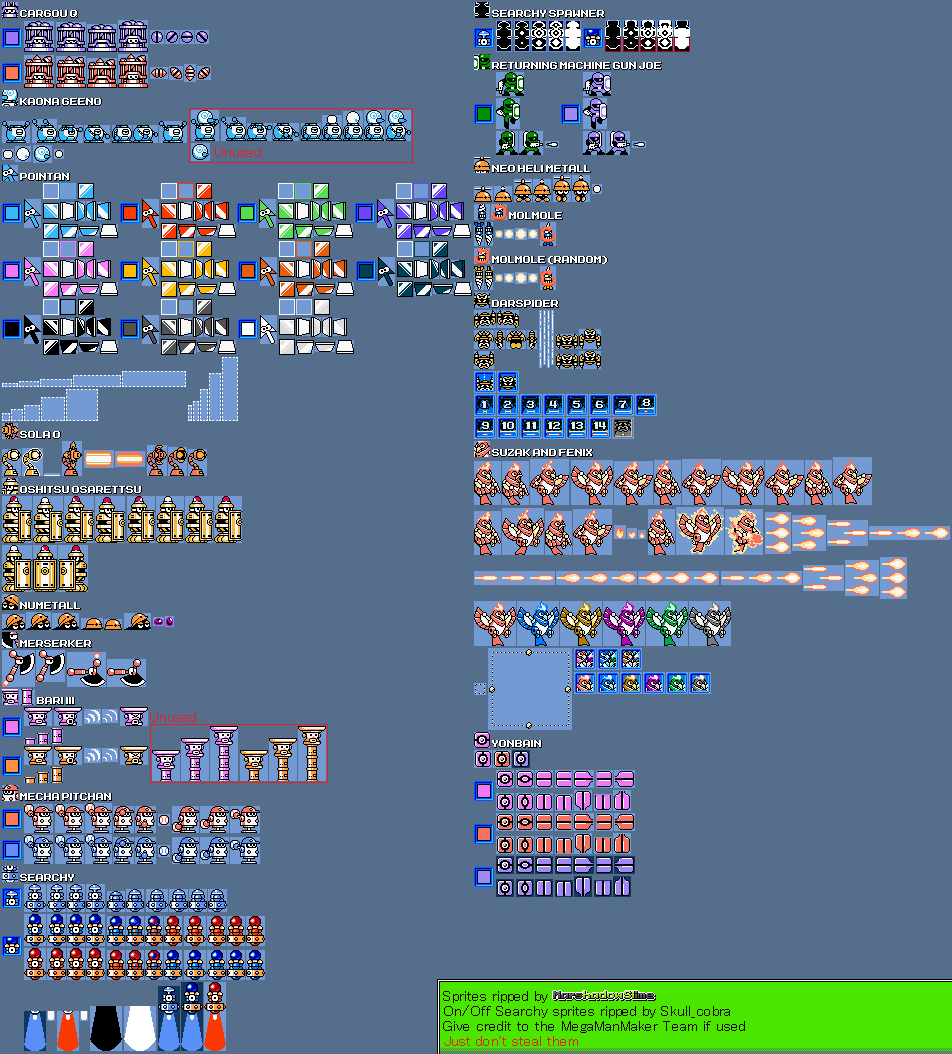 Mega Man Maker - Enemies (Mega Man 10)