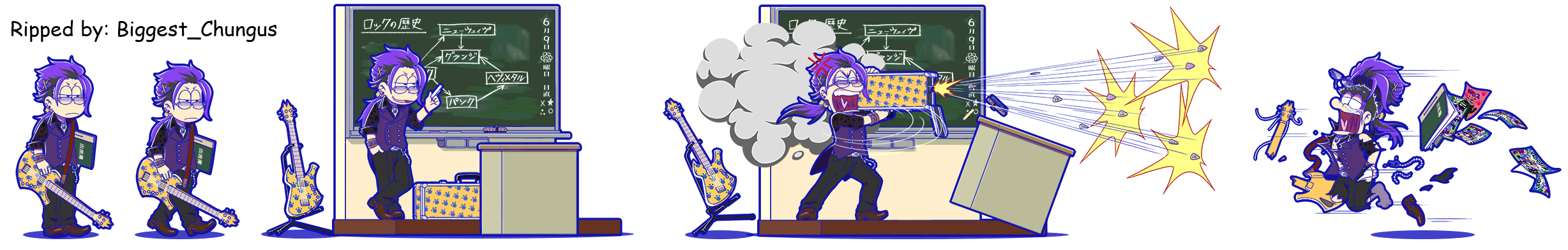 Osomatsu-san Hesokuri Wars: Battle of the NEETs - Ichimatsu (Band: Rock School)