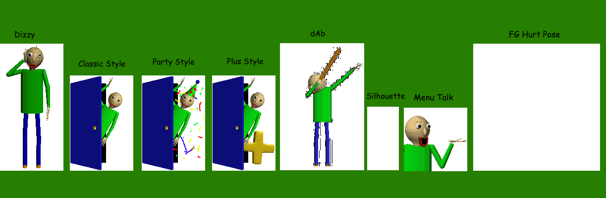 The Spriters Resource - Full Sheet View - Baldi's Basics Classic Remastered  - Baldi (Remastered)