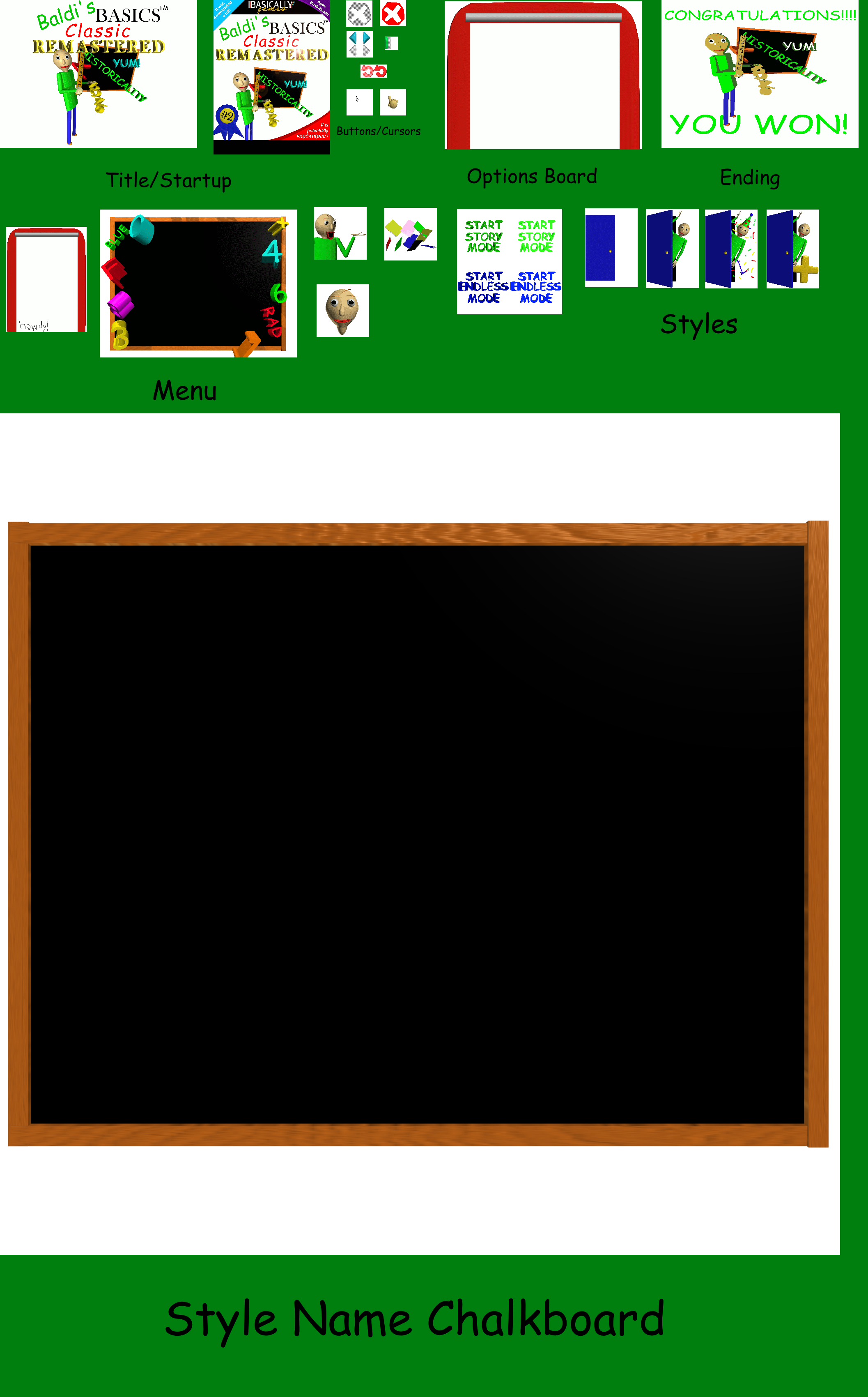 Baldi's Basics Classic Remastered - Title Screen & Menu