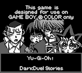 Yu-Gi-Oh! Dark Duel Stories - Game Boy Error Message