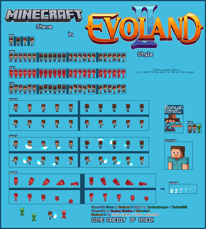 Minecraft Customs - Steve (Evoland II-Style)
