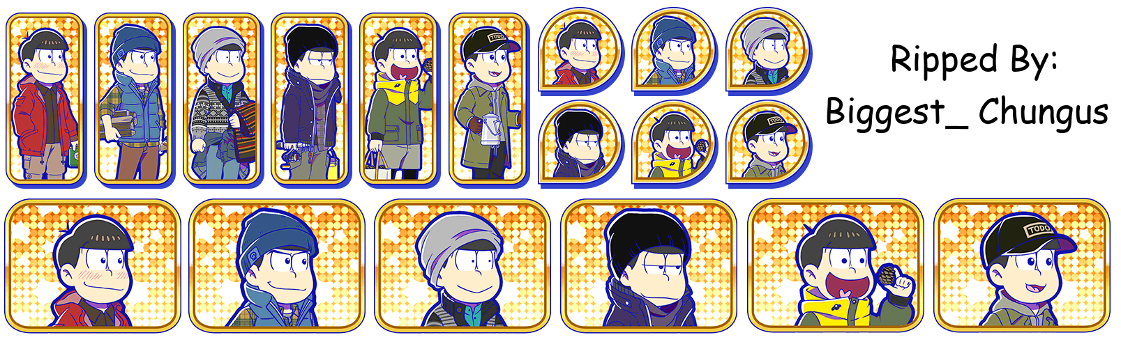 Osomatsu-san Hesokuri Wars: Battle of the NEETs - Set Icons (Winter Camp)