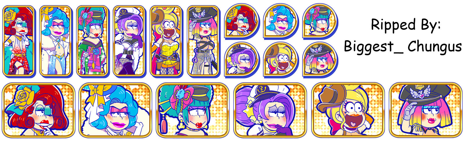 Osomatsu-san Hesokuri Wars: Battle of the NEETs - Set Icons (Drag Queen DX)