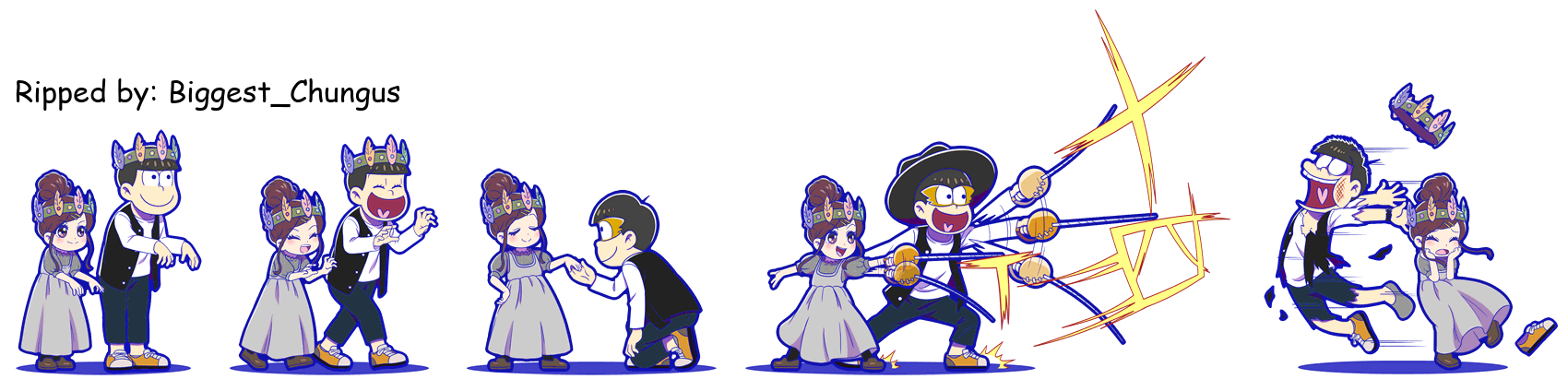 Osomatsu-san Hesokuri Wars: Battle of the NEETs - Jyushimatsu (Phantom Thief: with Totoko)