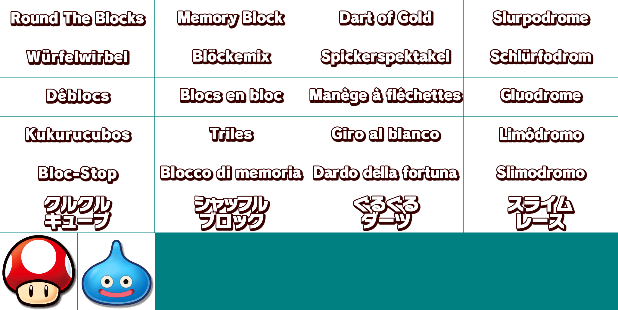 Minigame Names