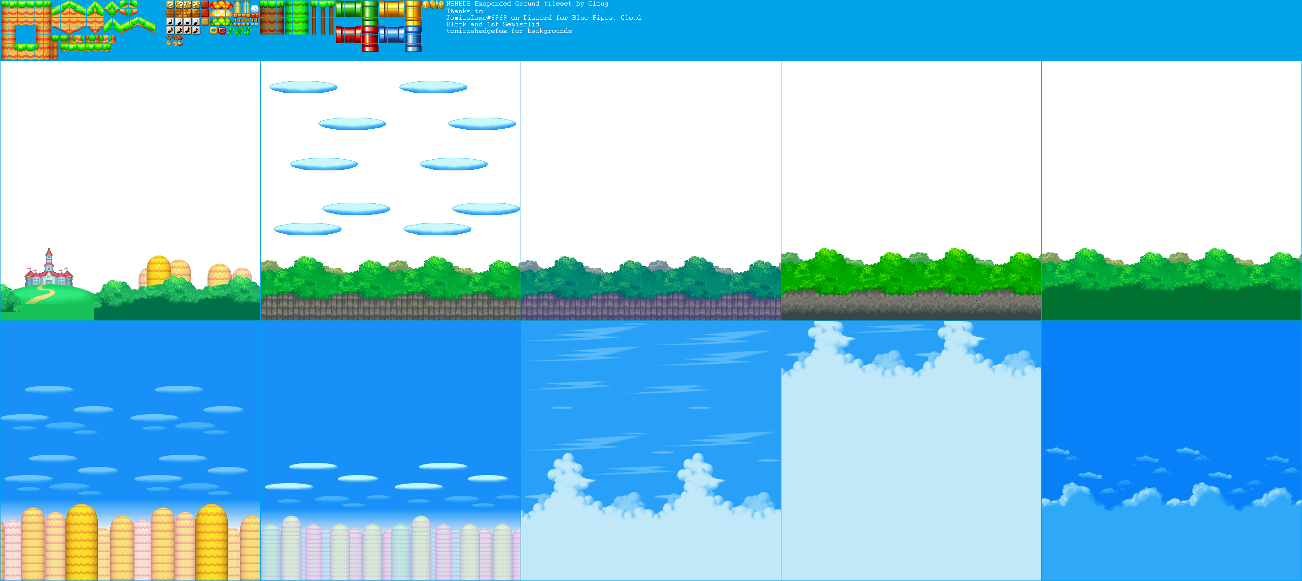 Ground Tileset (New Super Mario Bros.-Style, Expanded)