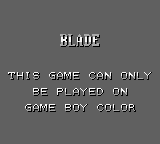 Blade - Game Boy Error Message