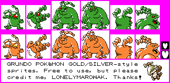 Neopets Customs - Grundo (Pokémon Gold/Silver-Style)