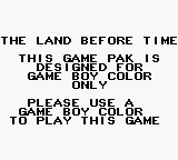 Game Boy Error Message