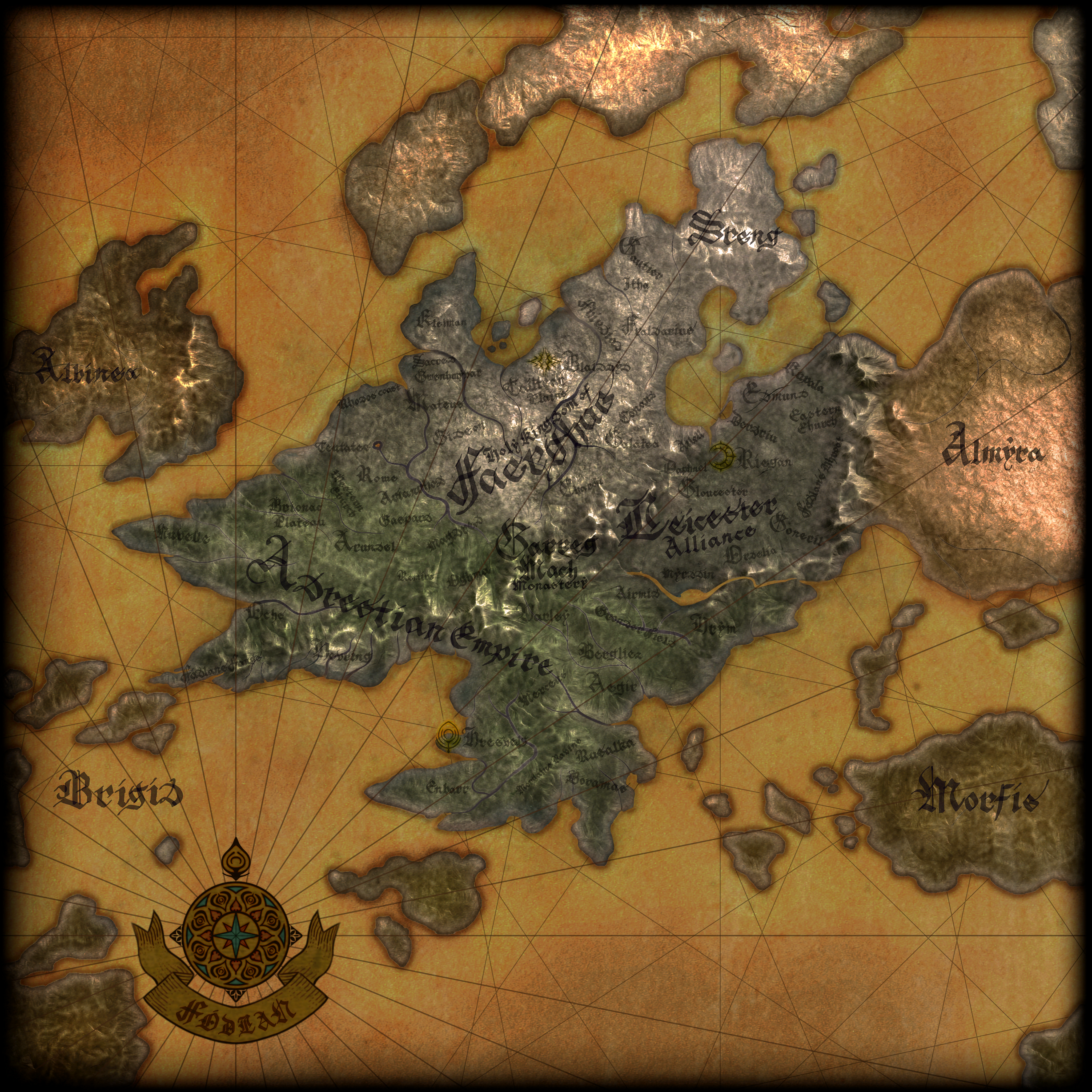 Fire Emblem Warriors: Three Hopes - Fódlan's Map