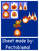 Mario Customs - Fire Snake & Podoboo (SMB1-Style)