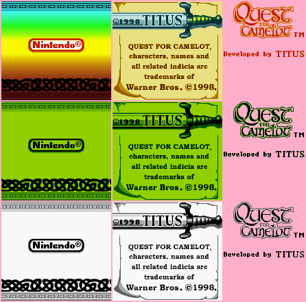 Quest for Camelot - Start Screens & Game Title