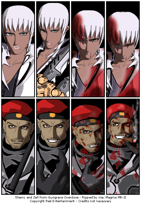 PlayStation 2 - Gungrave Overdose - Sherry and Zell - The Spriters Resource PlayStation 2 - Gungrave Overdose - Sherry and Zell - The Spriters Resource