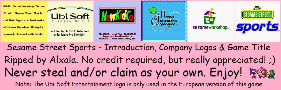 Introduction, Company Logos & Game Title