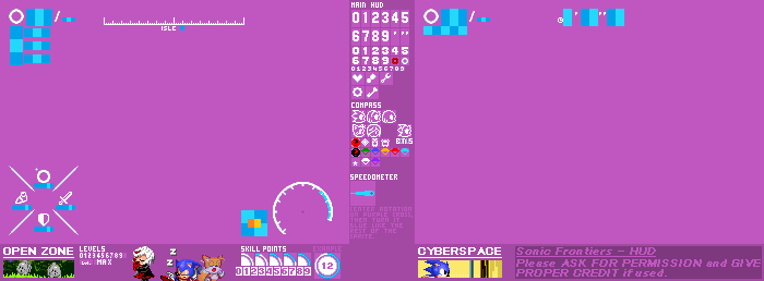 Sonic Frontiers HUD (Genesis-Style)