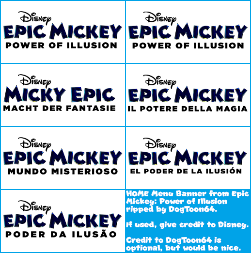 Epic Mickey: Power of Illusion - HOME Menu Banner