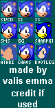 Sonic the Hedgehog Customs - Sonic (Super Mario Bros. Crossover Icon-Style)