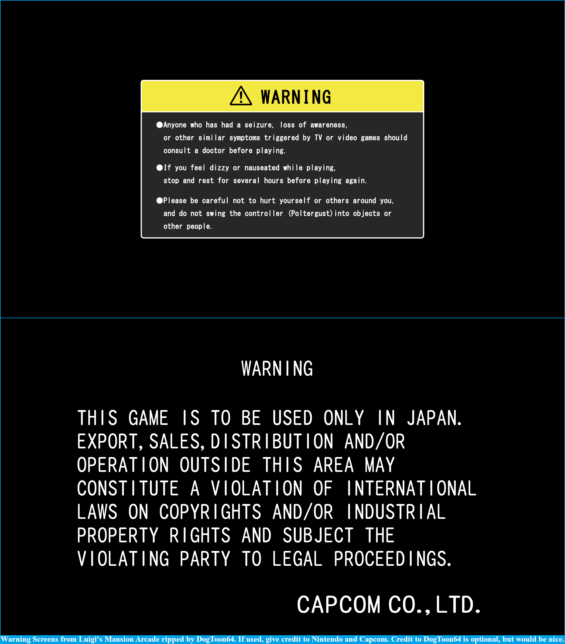 Warning Screens