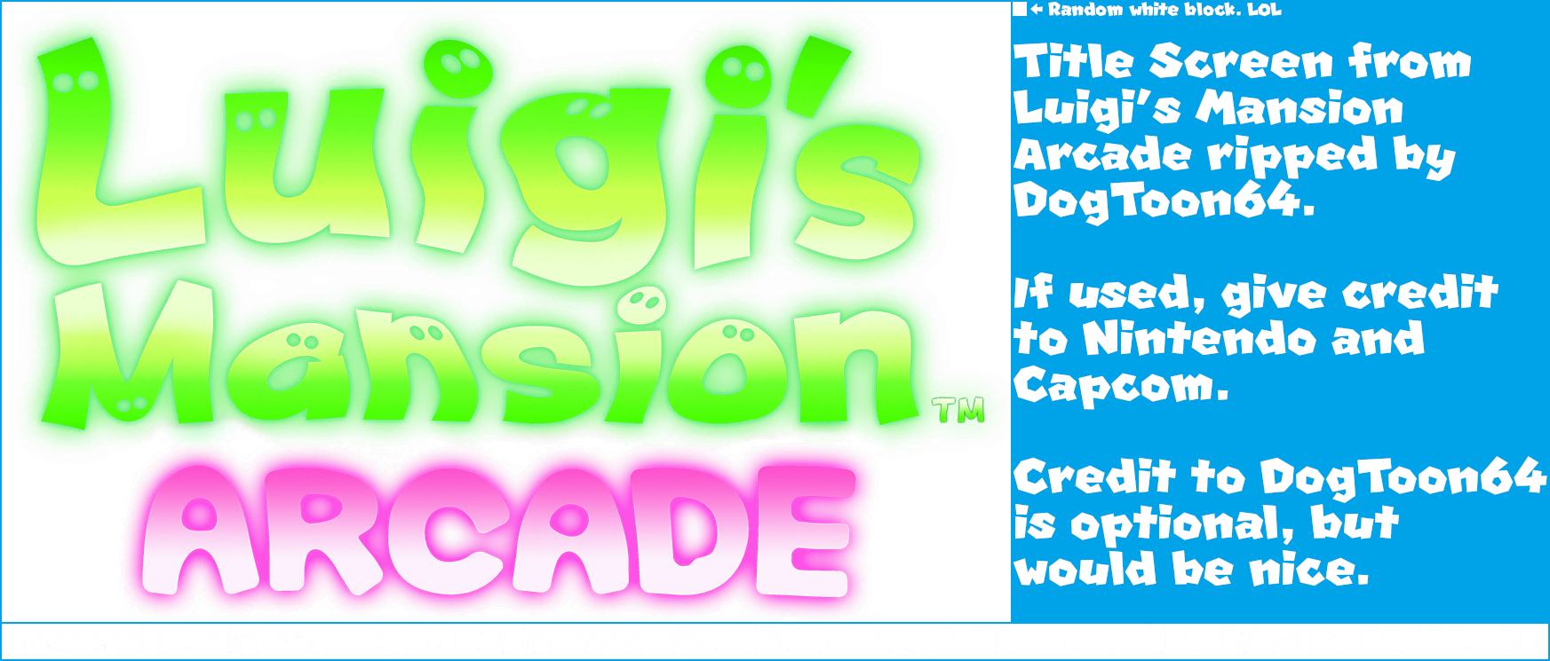 Luigi's Mansion Arcade - Title Screen