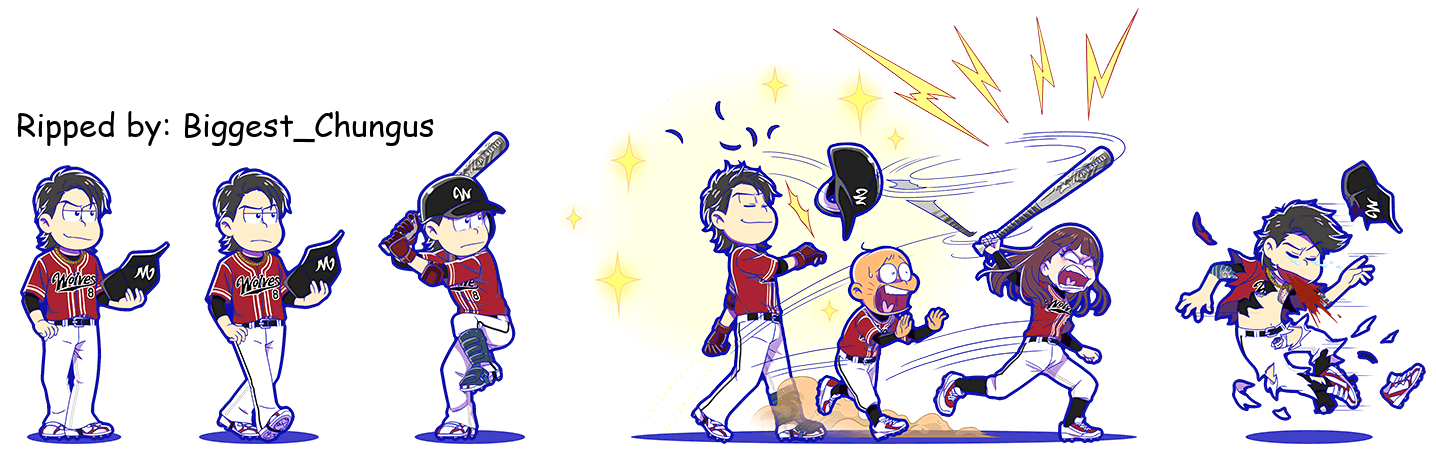 Osomatsu-san Hesokuri Wars: Battle of the NEETs - Karamatsu (Yakuza Wolf: Baseball)