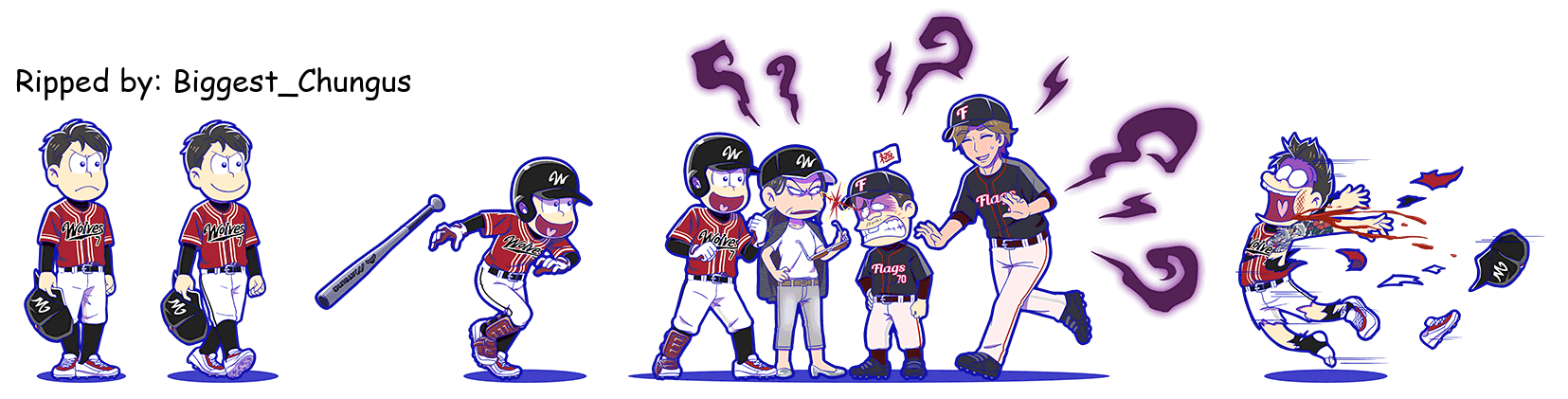 Osomatsu-san Hesokuri Wars: Battle of the NEETs - Jyushimatsu (Yakuza Wolf: Baseball)