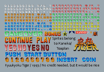 Kyuukyoku Tiger - Font & HUD