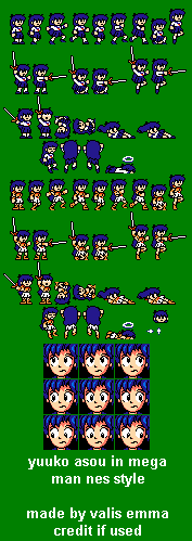 Yuko Asou (Mega Man NES-Style)