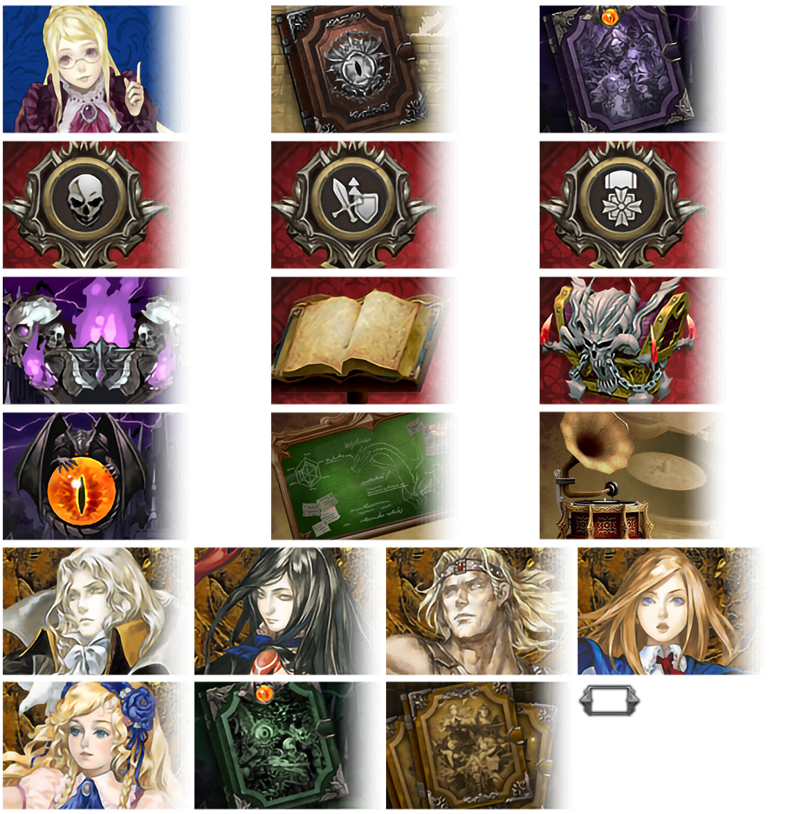 Castlevania: Grimoire of Souls - Achievement Icons