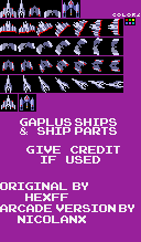 Galaga 3 / Gaplus - Ship & Ship Parts