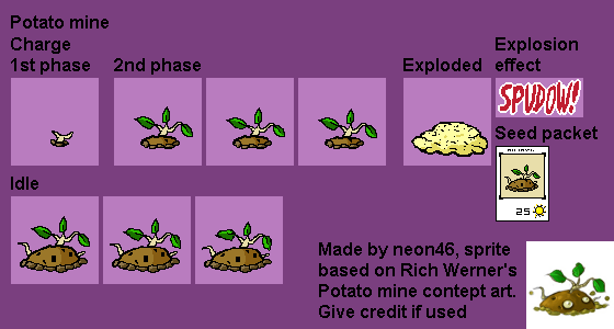 Plants VS. Zombies Customs - Potato Mine (Early Design, PvZ1 Prototype-Style)