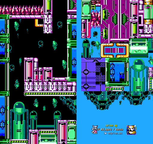 Mega Man Customs - Burst Man Stage (NES-Style)