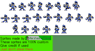 Mega Man Customs - Fake Man (Concept Art, NES-Style)