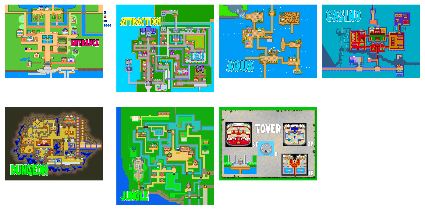 Bomberman Land - Maps