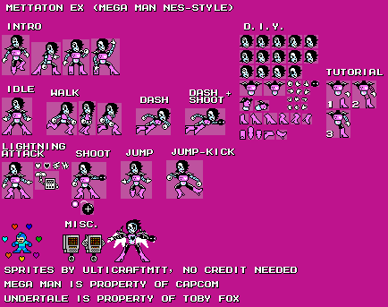 Mettaton EX (Mega Man NES-Style)