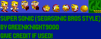 Super Sonic (SegaSonic Bros.-Style)