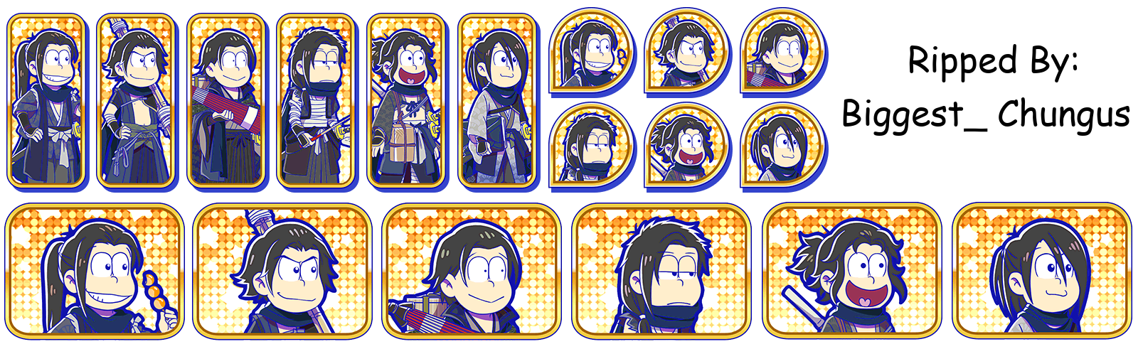 Osomatsu-san Hesokuri Wars: Battle of the NEETs - Set Icons (Shinpingumi: Mechanical Youkai Exhibit)