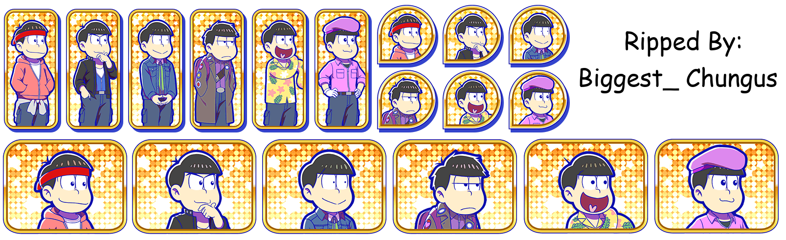 Osomatsu-san Hesokuri Wars: Battle of the NEETs - Set Icons (Hipipo-Zoku to Kagayaku Kajitsu)