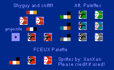 Shy Guy & Snifit (Super Mario Bros. 1 NES-Style)