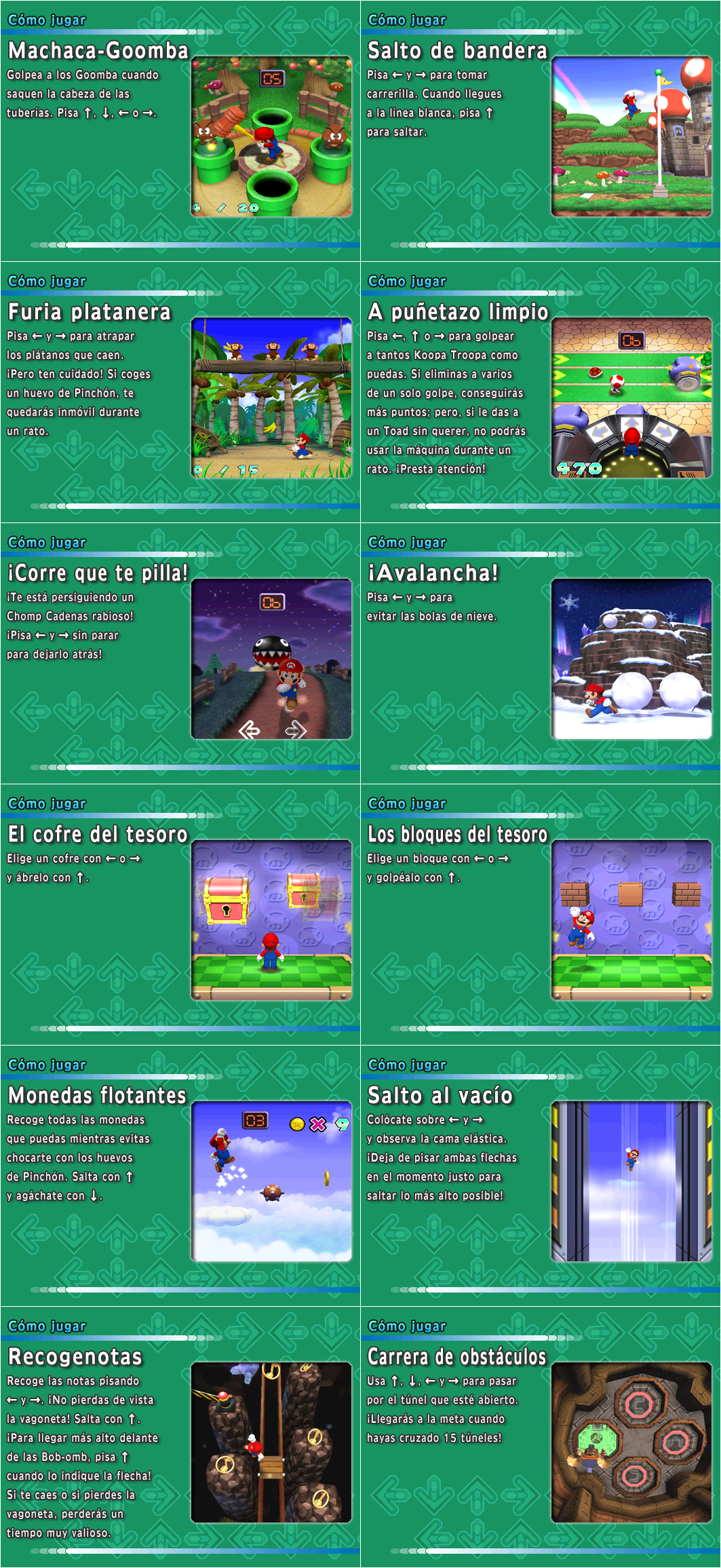 Dance Dance Revolution: Mario Mix - Minigame Instructions (Spanish)